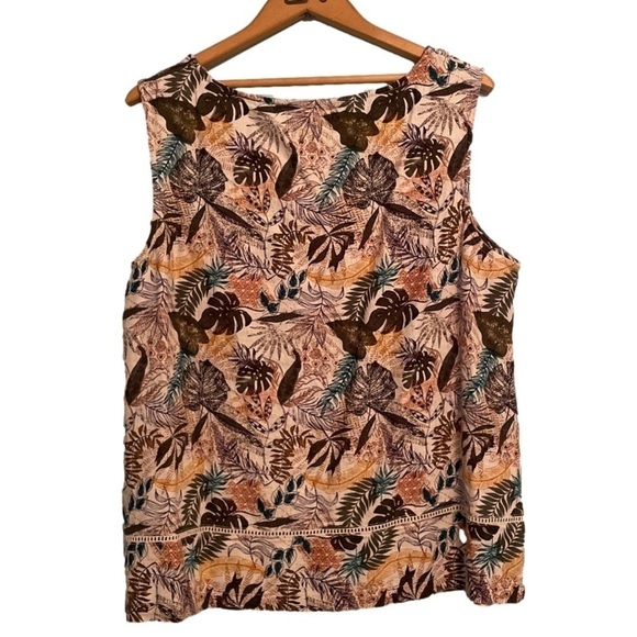 Linen Blend Sleeveless Isle Collection by Edinburgh Woollen Mill Size 18 - Picture 2 of 7